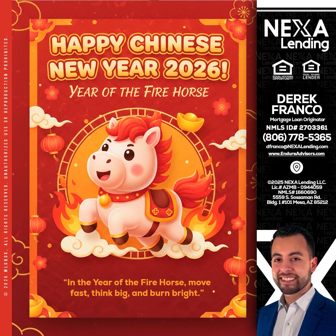 happy Chinese new year - Derek Franco -Mortgage Loan Originator