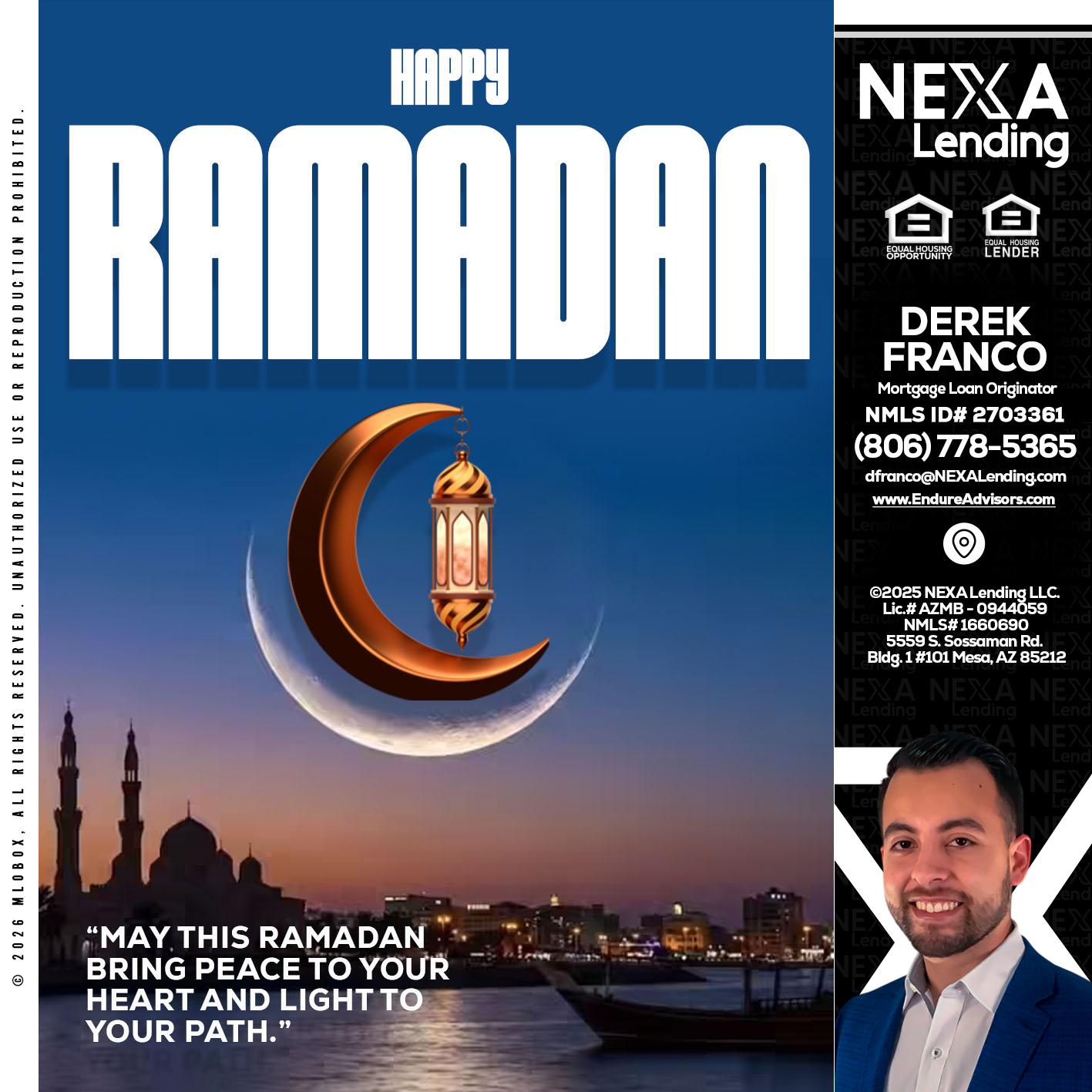 RAMADAN - Derek Franco -Mortgage Loan Originator