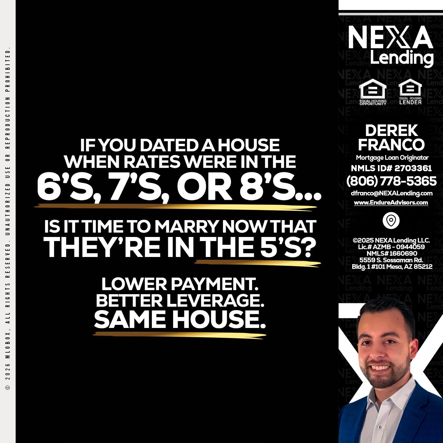 if you dated a house - Derek Franco -Mortgage Loan Originator