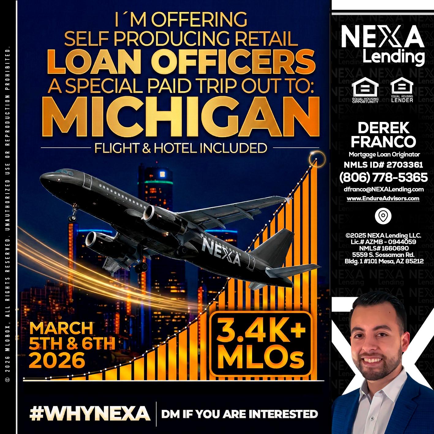MICHIGAN - Derek Franco -Mortgage Loan Originator