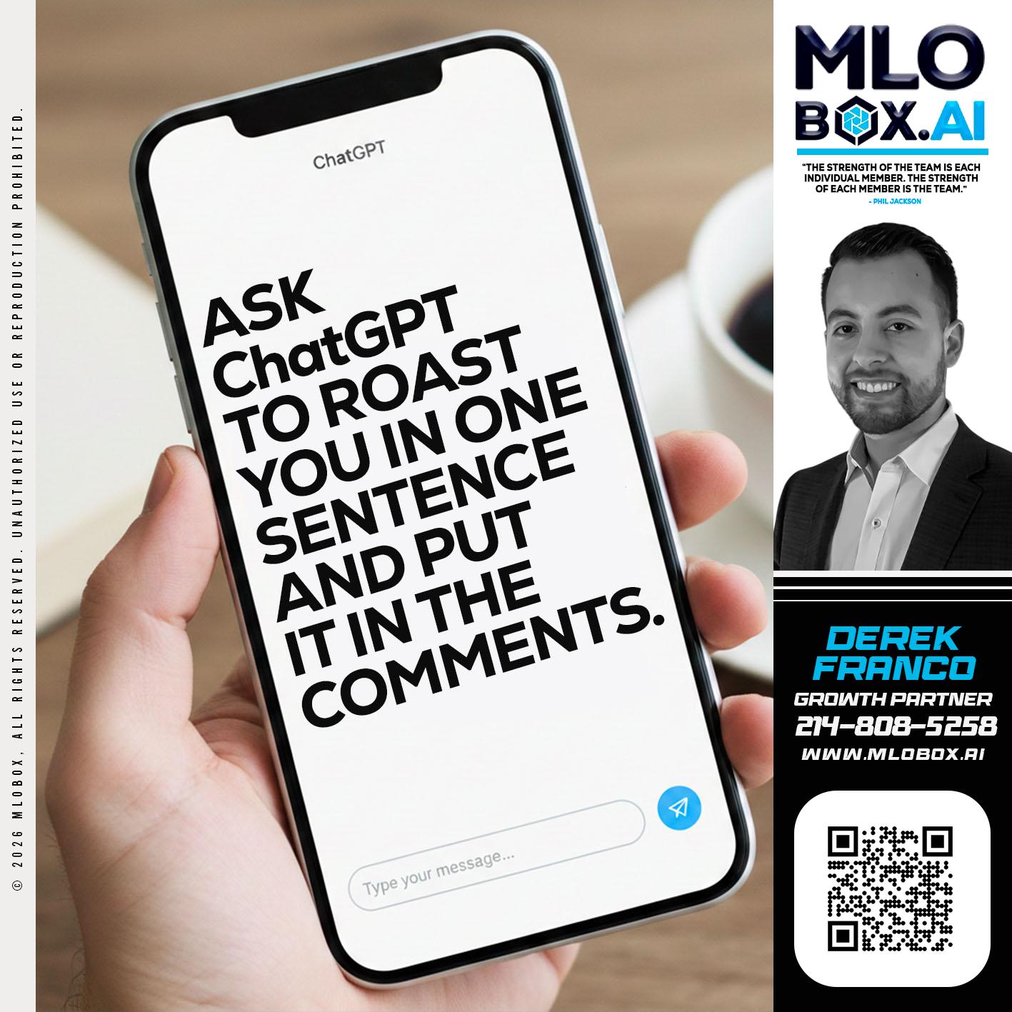 ASK CHAT GPT - Derek Franco -Mortgage Loan Originator