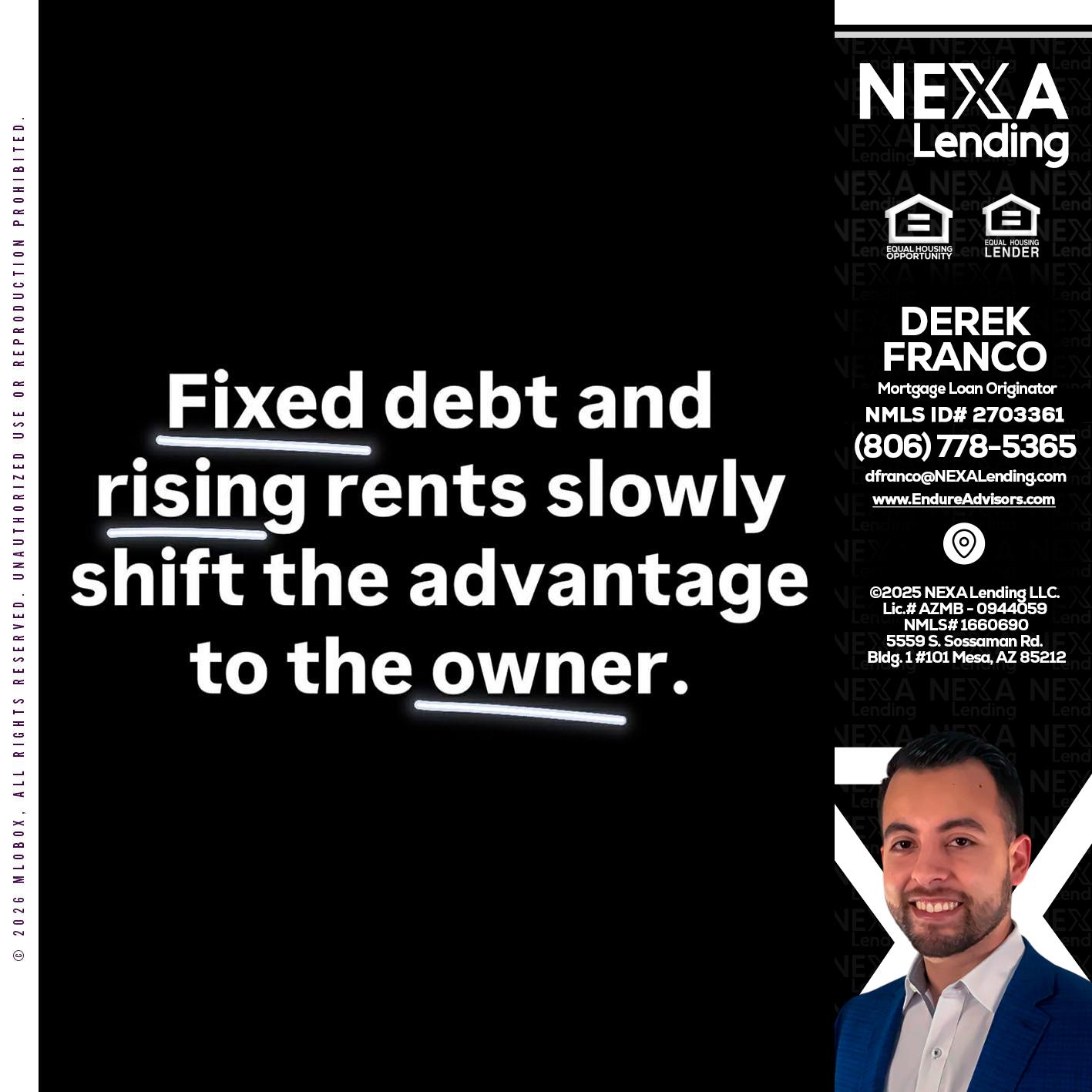 FIXED DEBT - Derek Franco -Mortgage Loan Originator