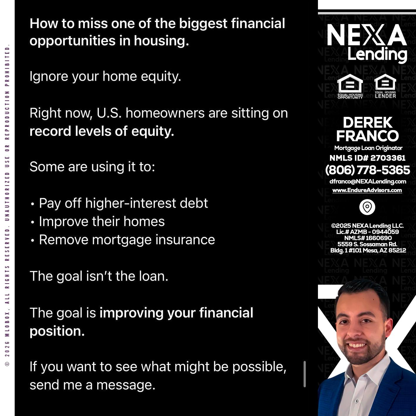 how to miss - Derek Franco -Mortgage Loan Originator