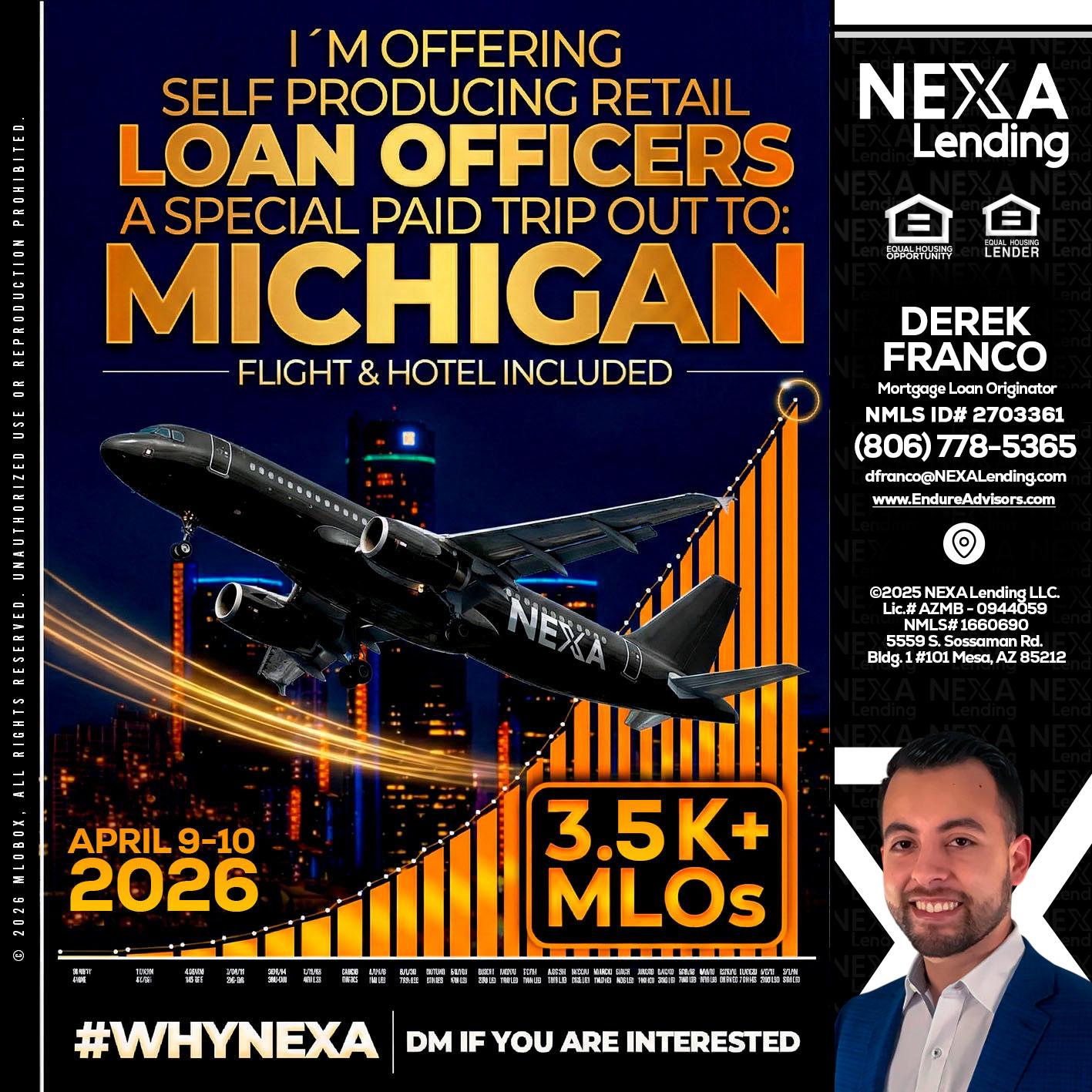 3.5K - Derek Franco -Mortgage Loan Originator