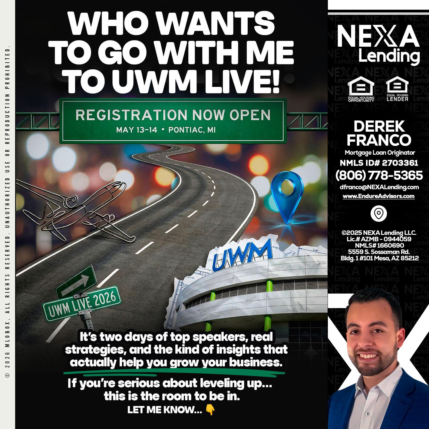 WHO WANTS - Derek Franco -Mortgage Loan Originator