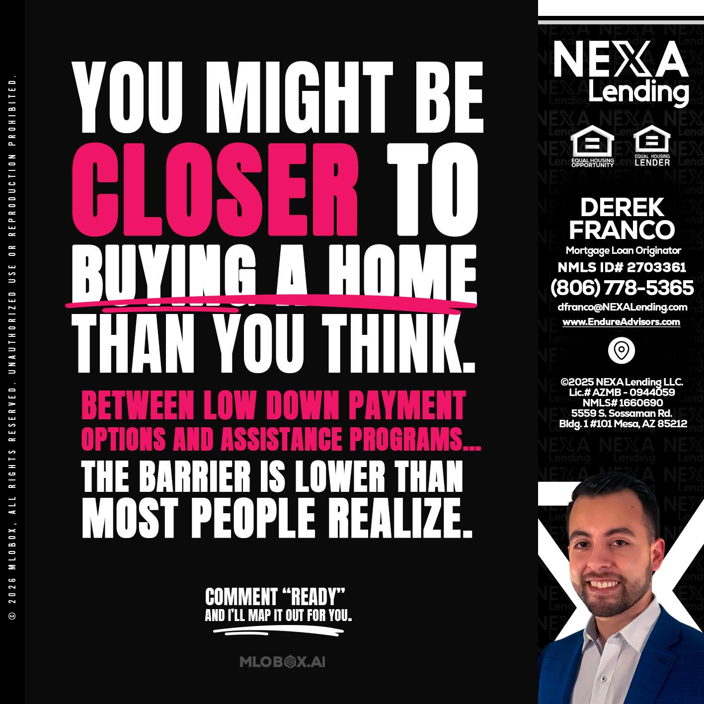 YOU MIGHT BE - Derek Franco -Mortgage Loan Originator
