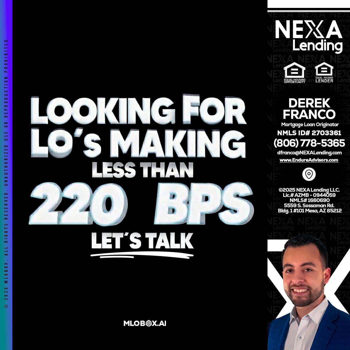 LOOKING FOR - Derek Franco -Mortgage Loan Originator