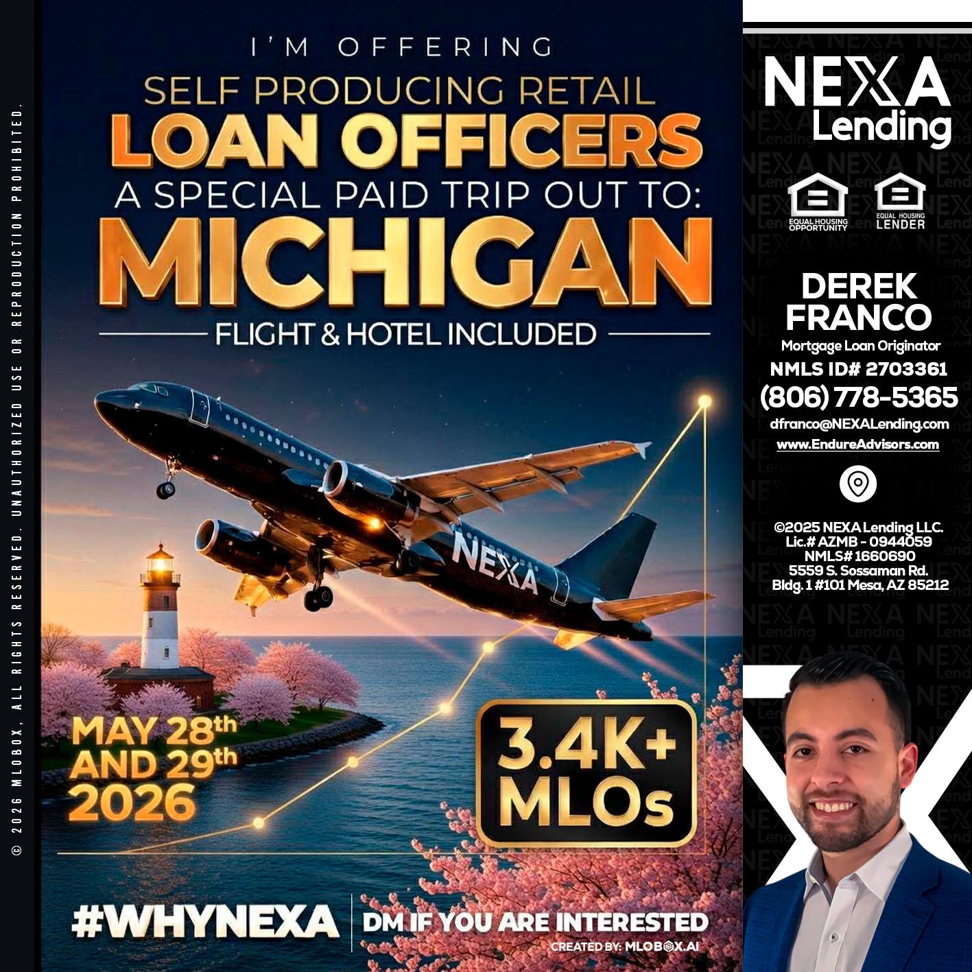 MICHIGAN TRIP - Derek Franco -Mortgage Loan Originator