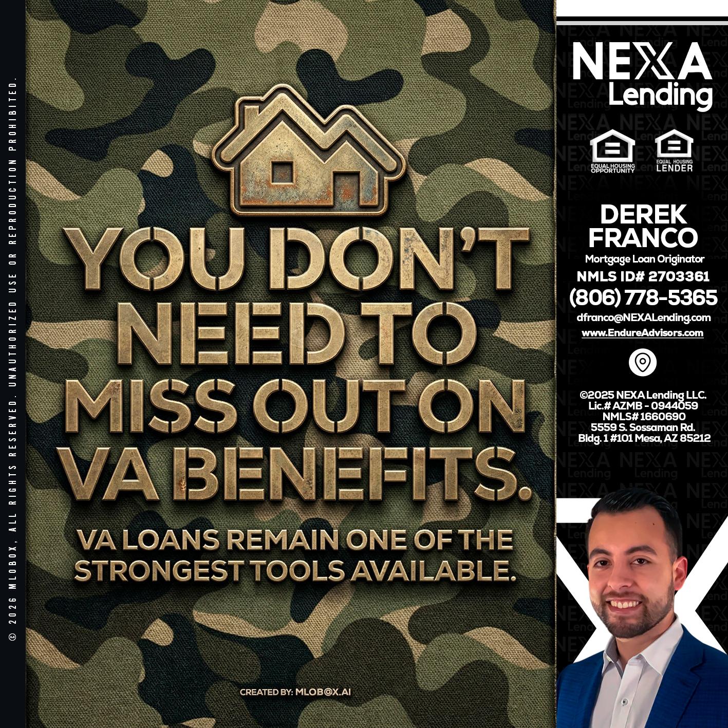 you don't need - Derek Franco -Mortgage Loan Originator