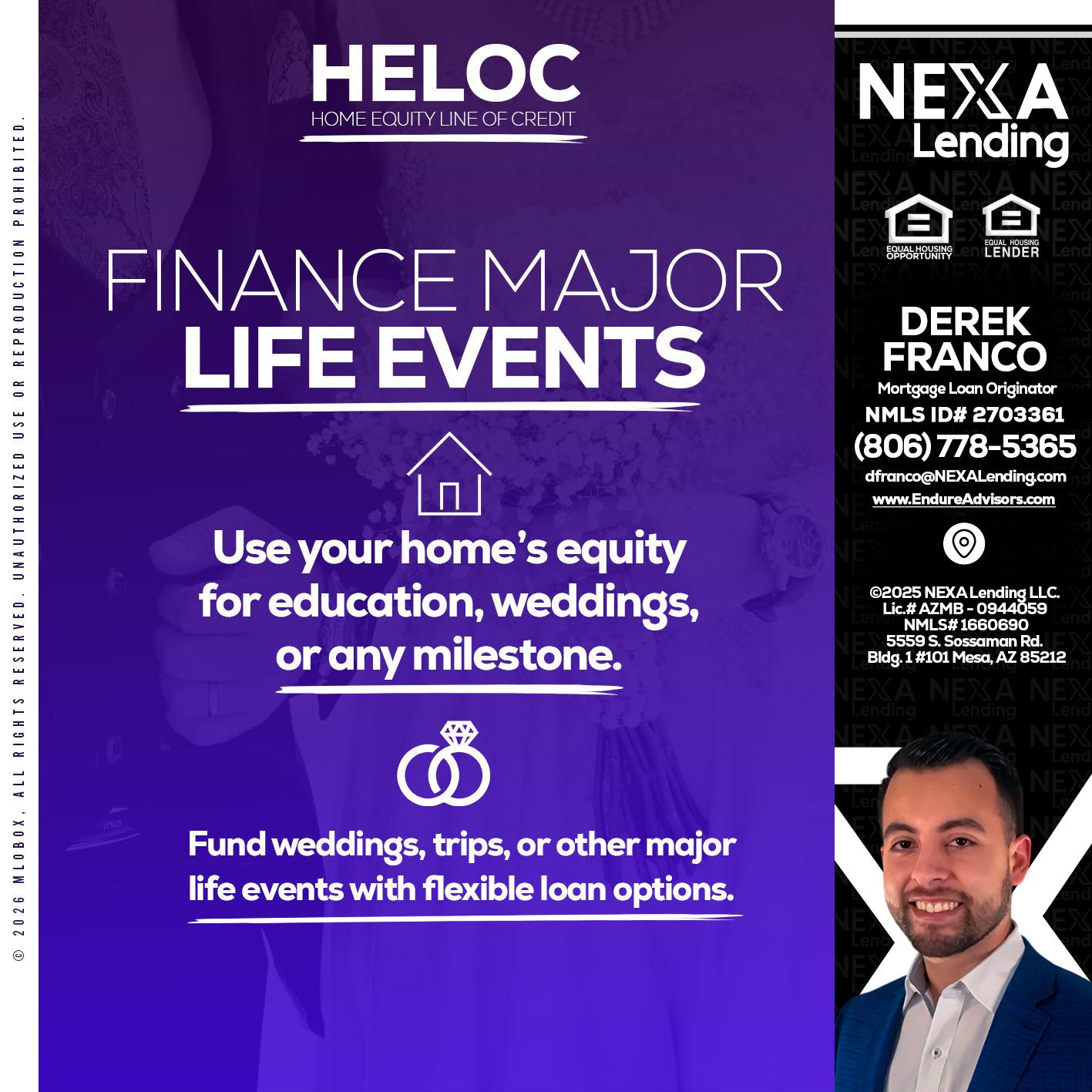 HELOC - Derek Franco -Mortgage Loan Originator