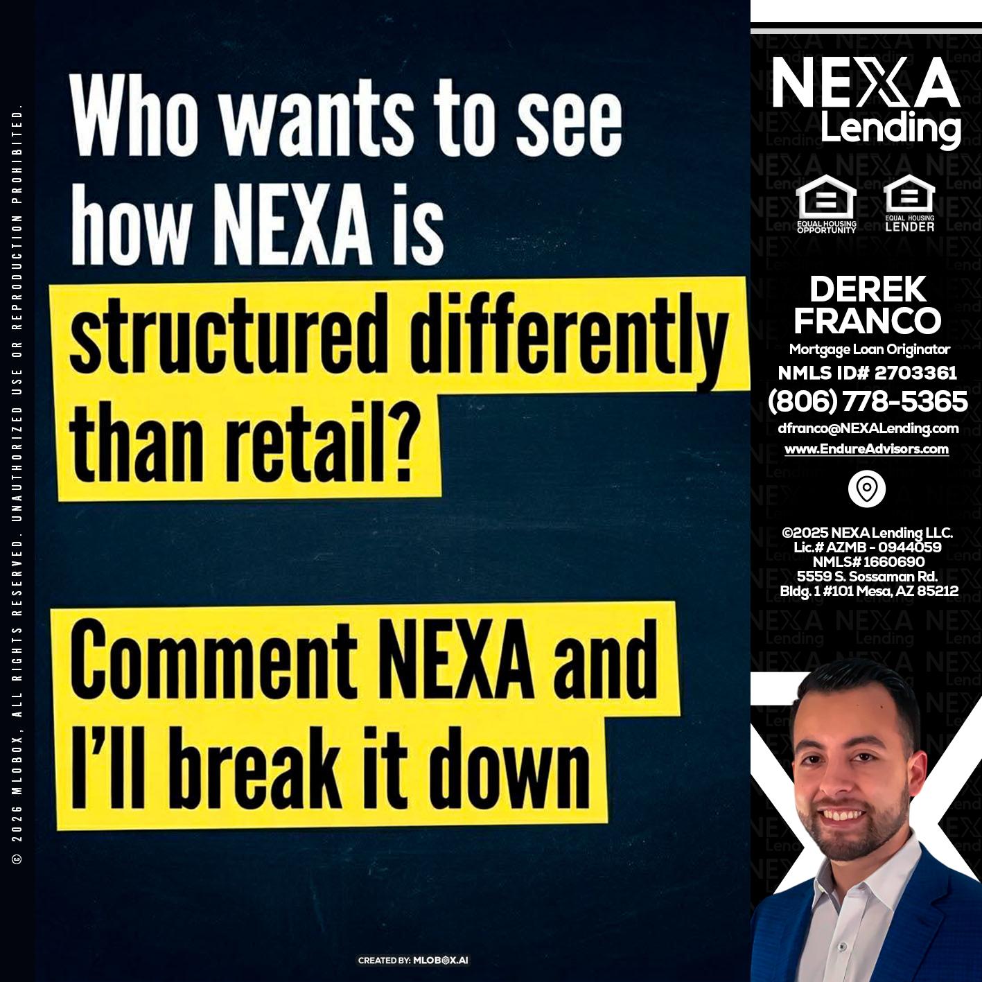 who want to see - Derek Franco -Mortgage Loan Originator