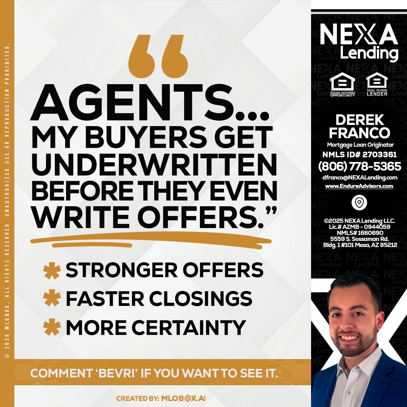 agents - Derek Franco -Mortgage Loan Originator