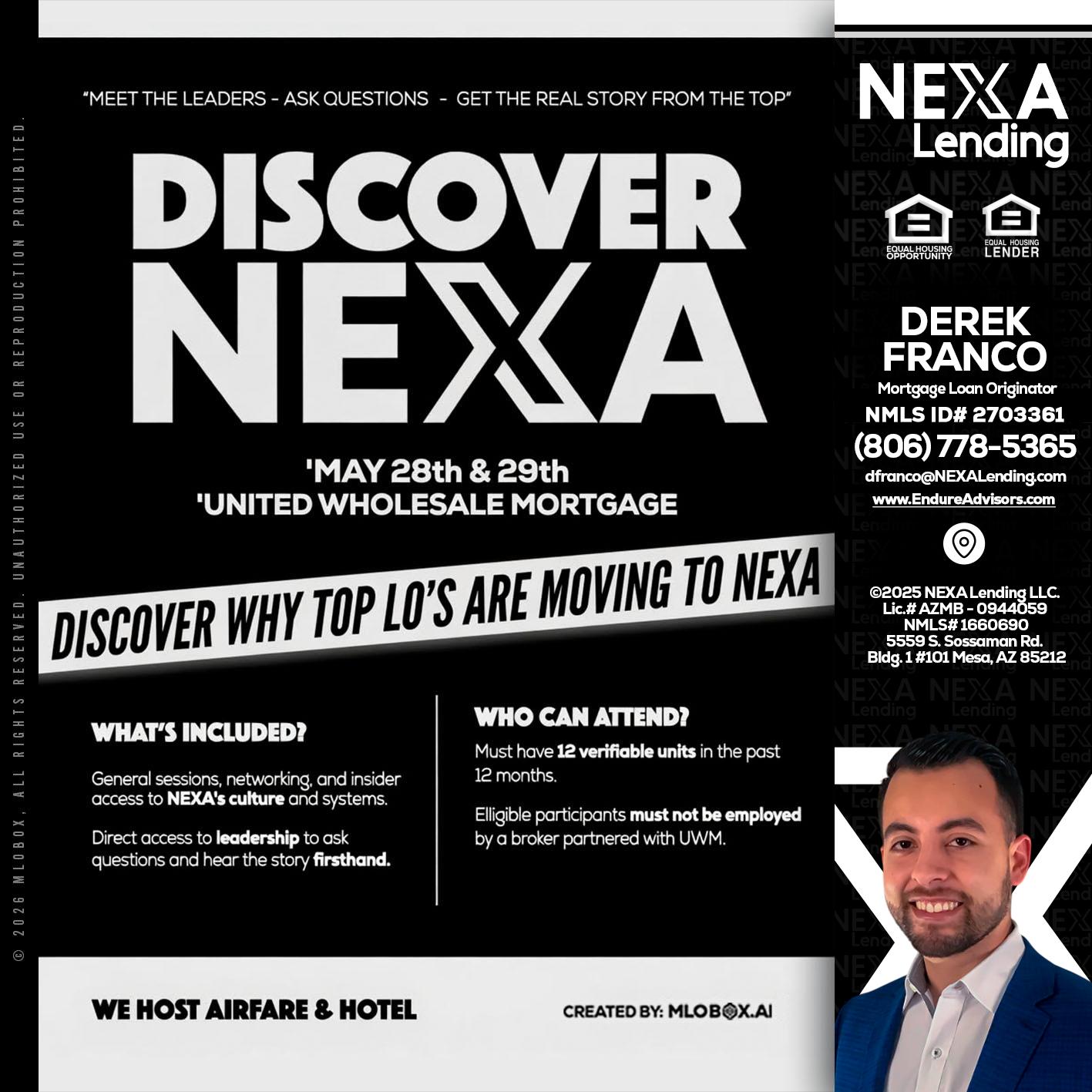 DISCOVER NEXA - Derek Franco -Mortgage Loan Originator