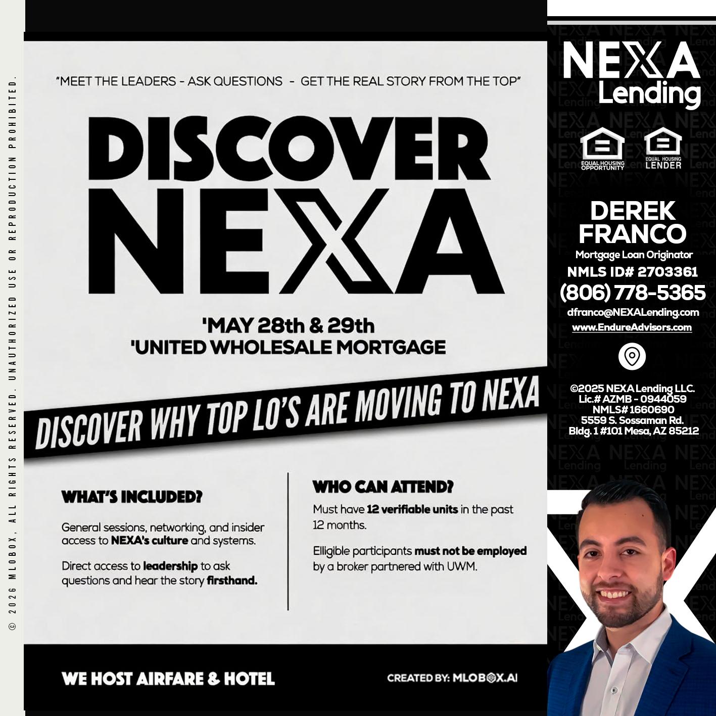 DISCOVER NEXA - Derek Franco -Mortgage Loan Originator