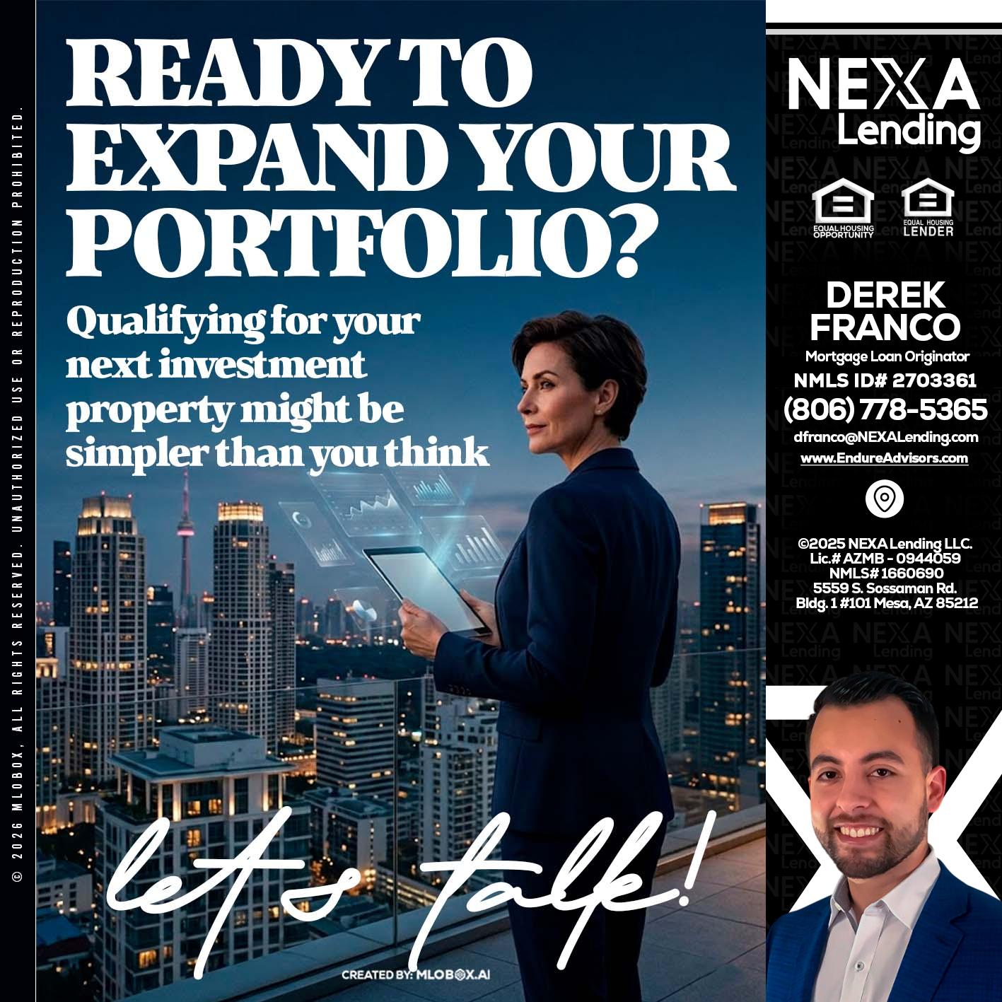 READY TO EXPAND - Derek Franco -Mortgage Loan Originator