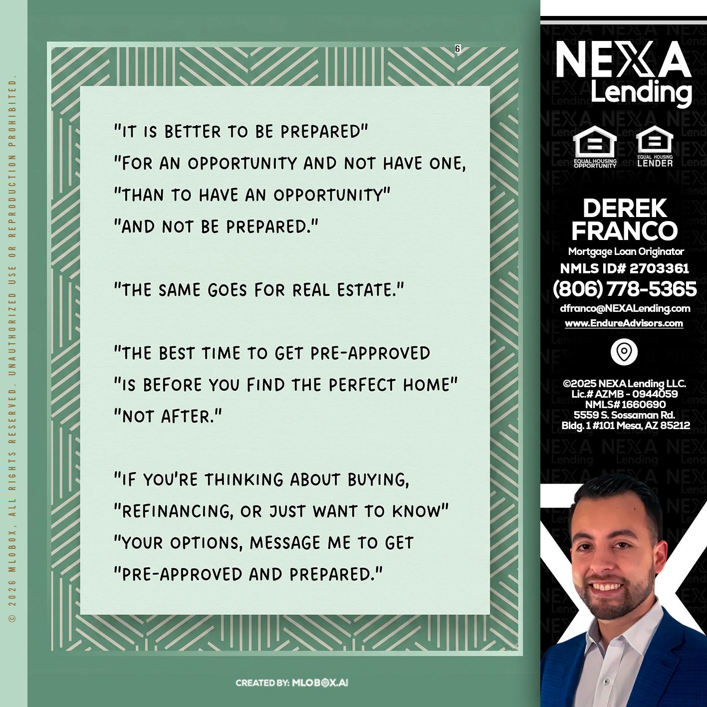 its better - Derek Franco -Mortgage Loan Originator