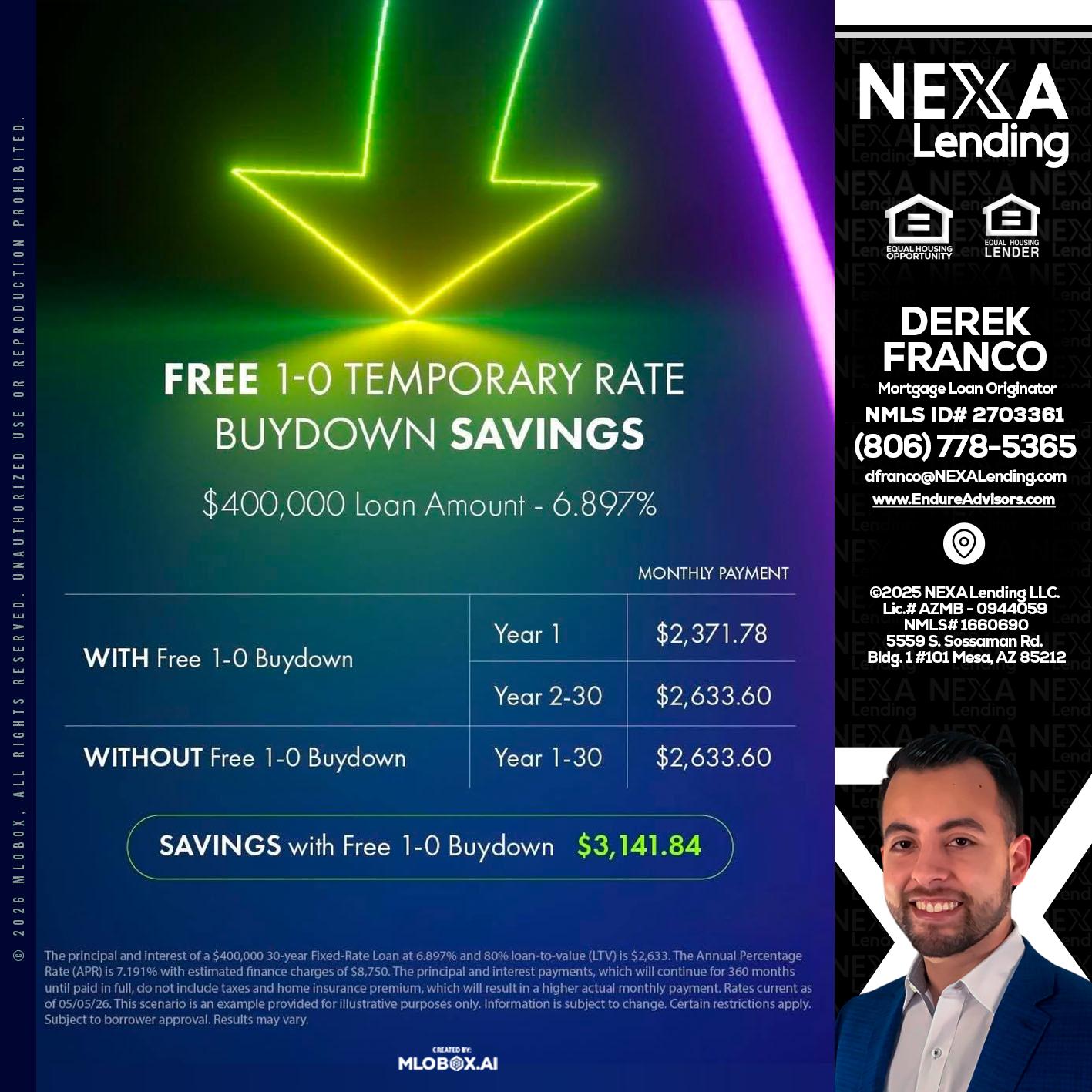 BUYDOWN - Derek Franco -Mortgage Loan Originator