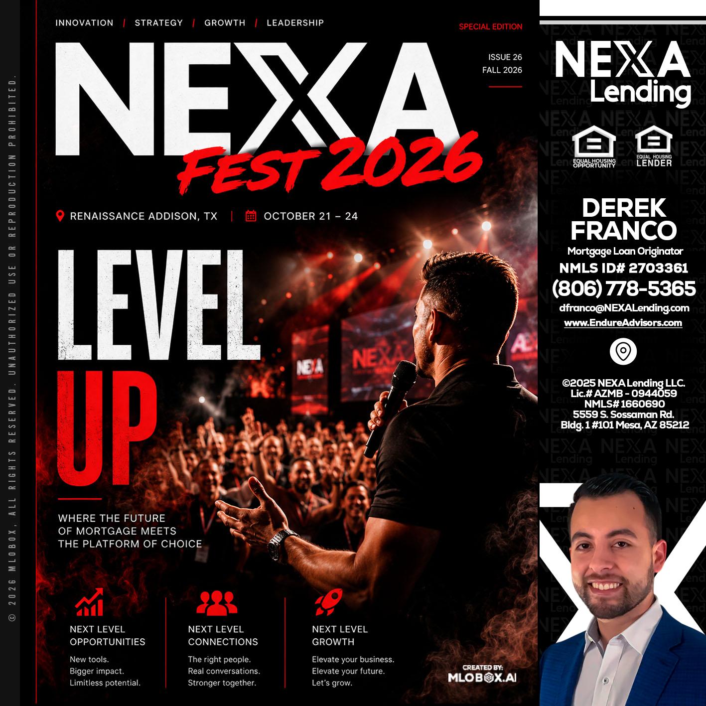 NEXA FEST 2026 - Derek Franco -Mortgage Loan Originator
