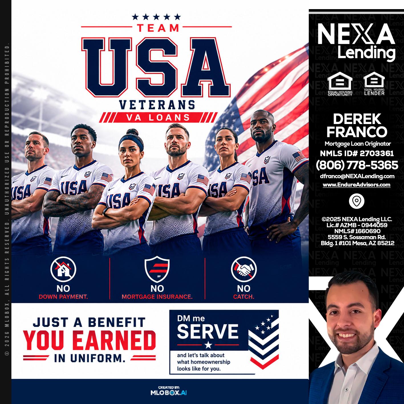 USA TEAM - Derek Franco -Mortgage Loan Originator