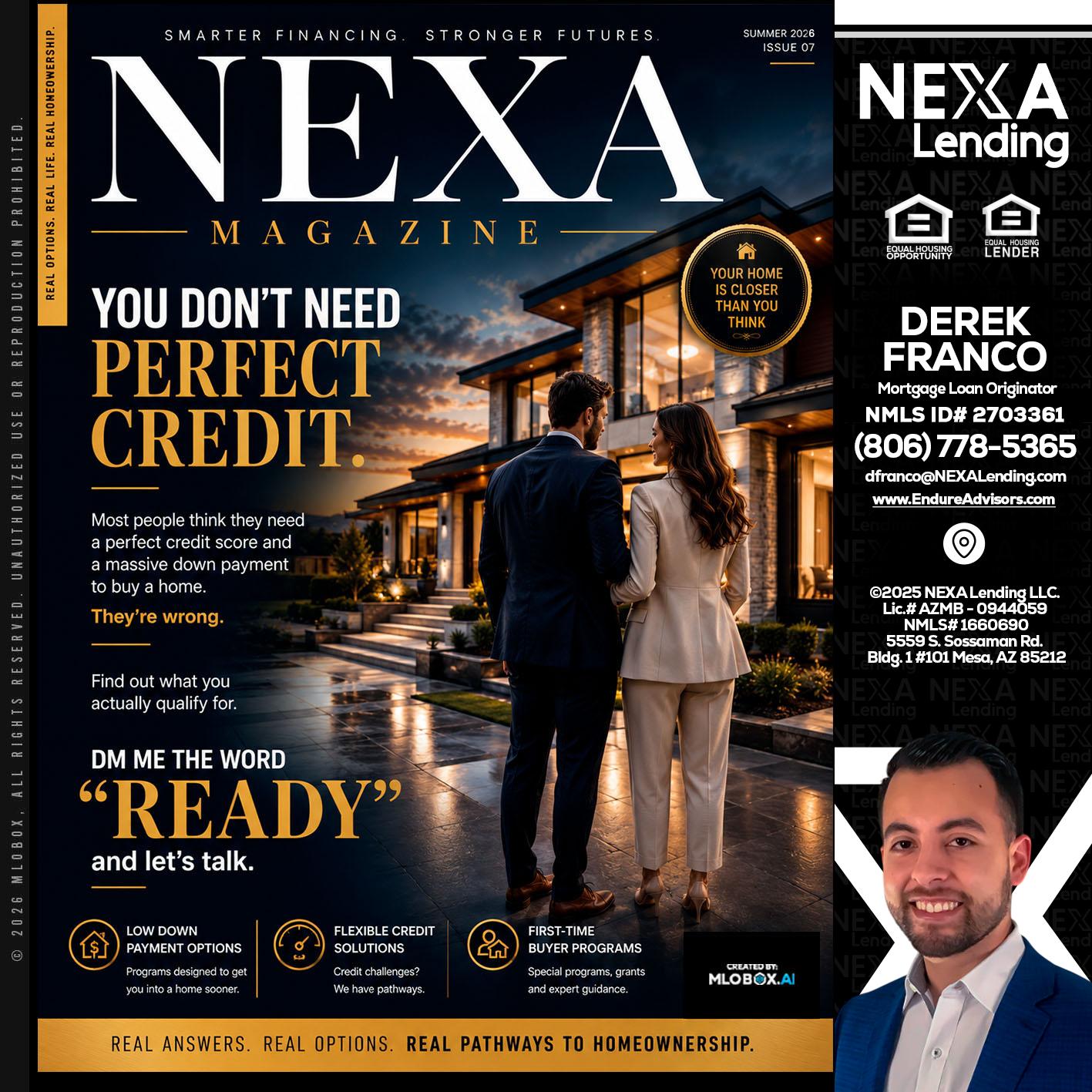 NEXA MAGAZINE - Derek Franco -Mortgage Loan Originator