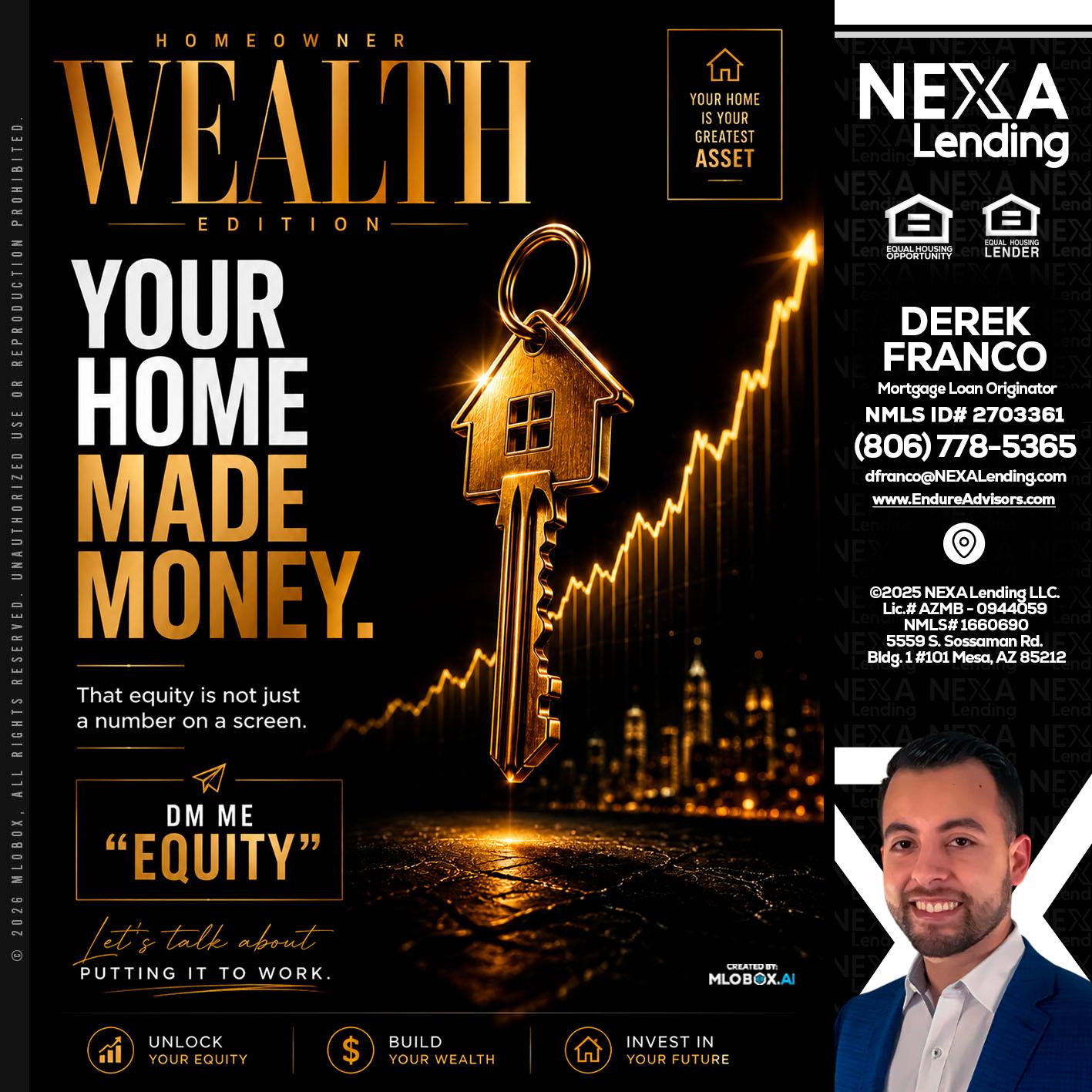 YOUR HOME MADE - Derek Franco -Mortgage Loan Originator