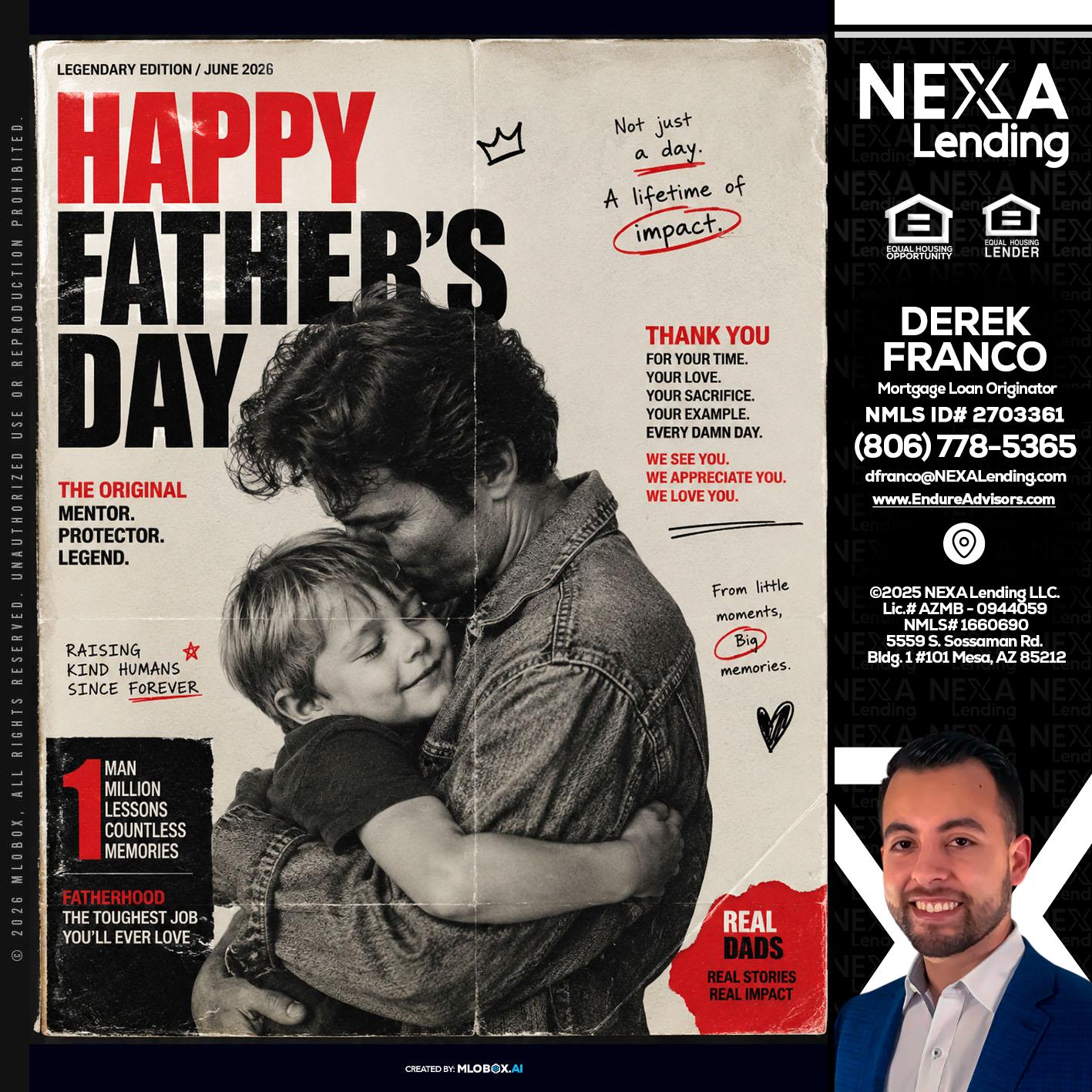 HAPPY FATHERS DAY - Derek Franco -Mortgage Loan Originator