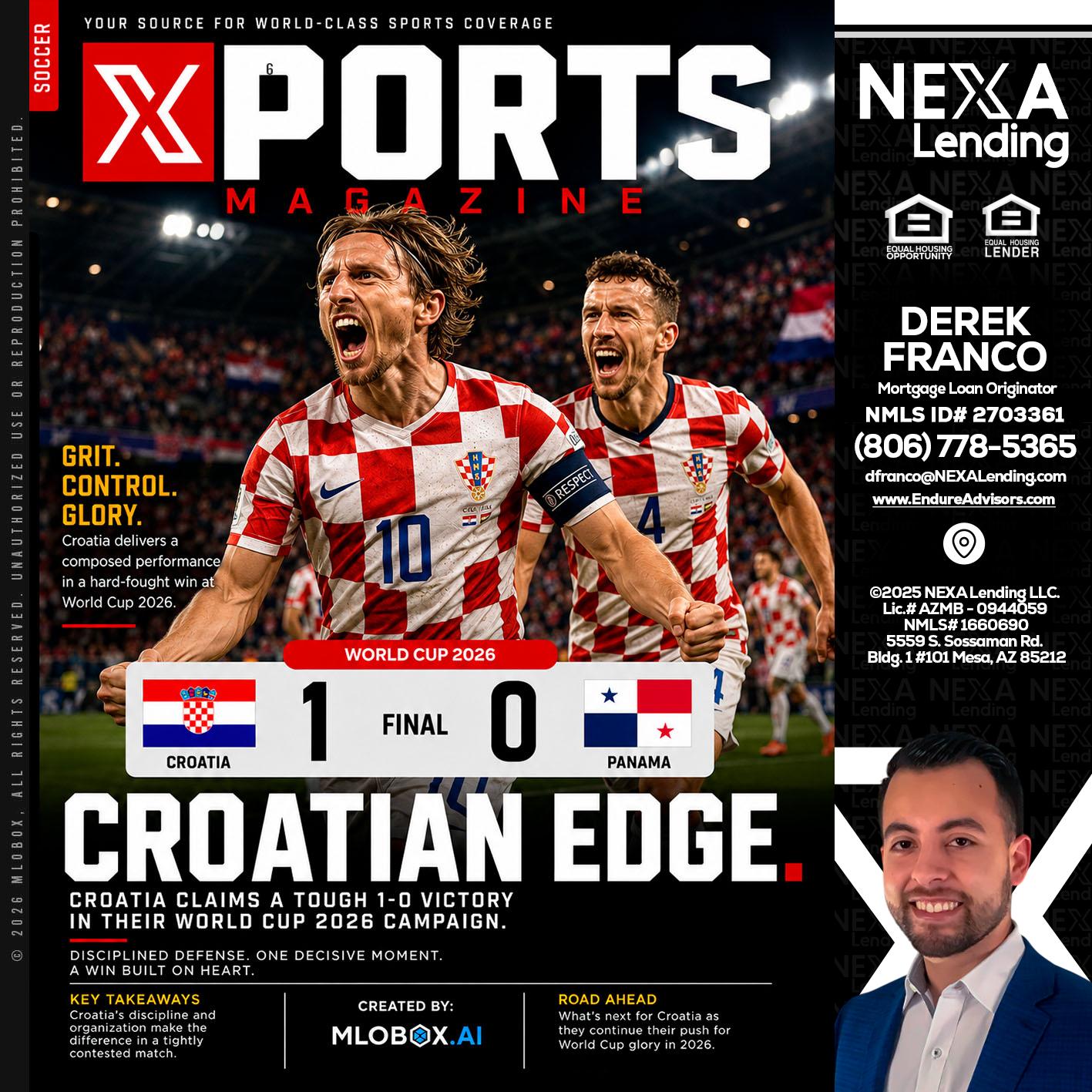 CROATIA 1-0 PANAMA - Derek Franco -Mortgage Loan Originator