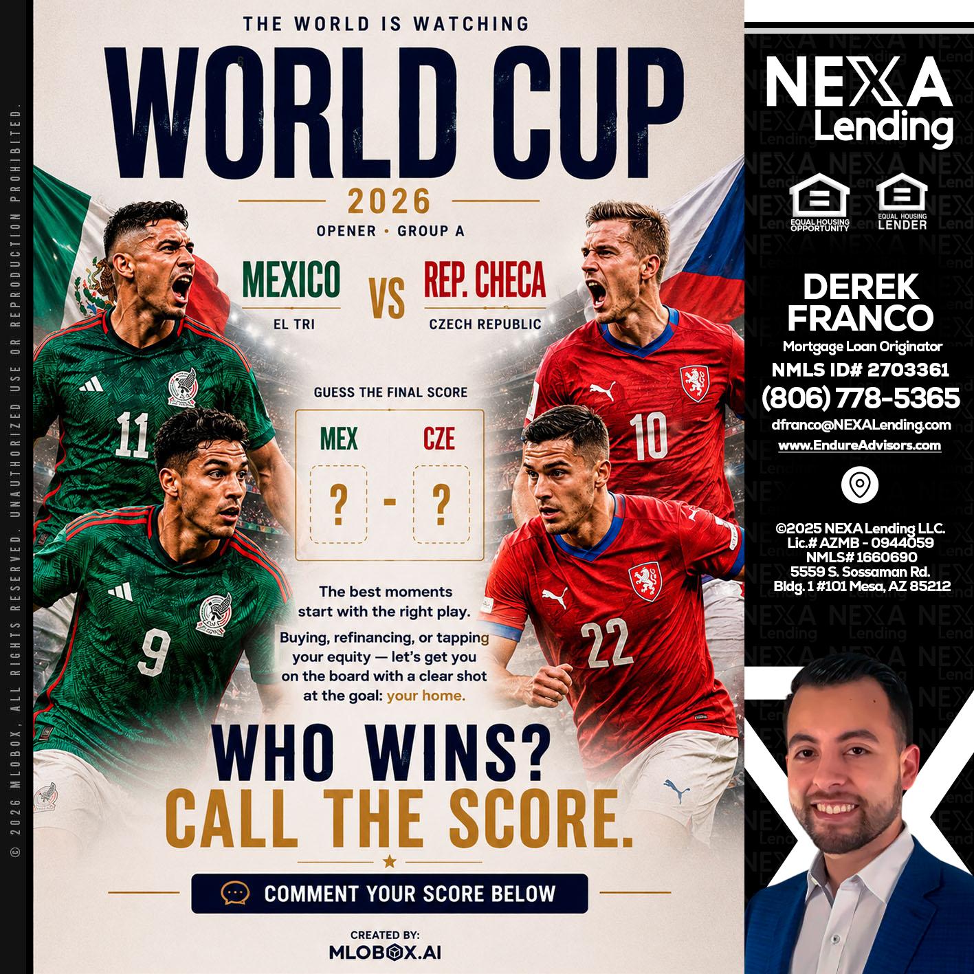 WORLD CUP 2026 - Derek Franco -Mortgage Loan Originator