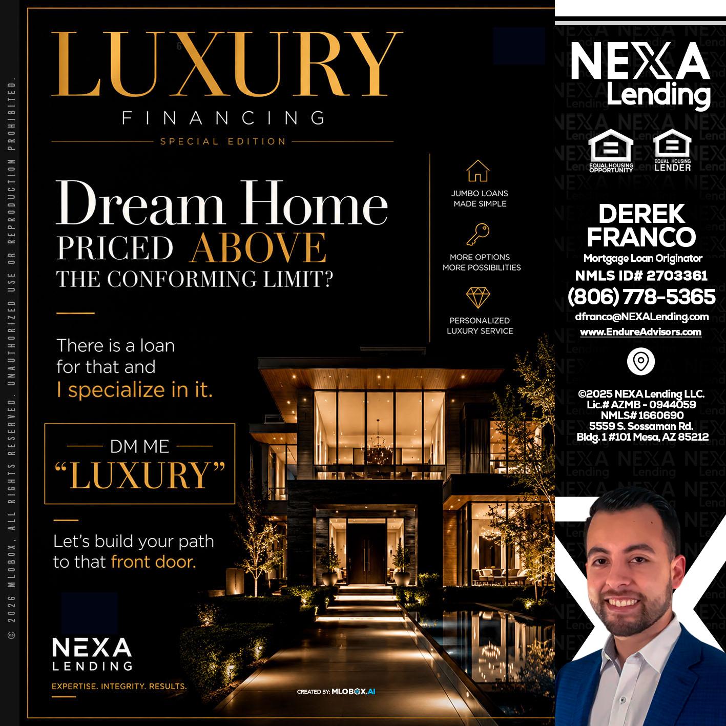 LUXURY - Derek Franco -Mortgage Loan Originator