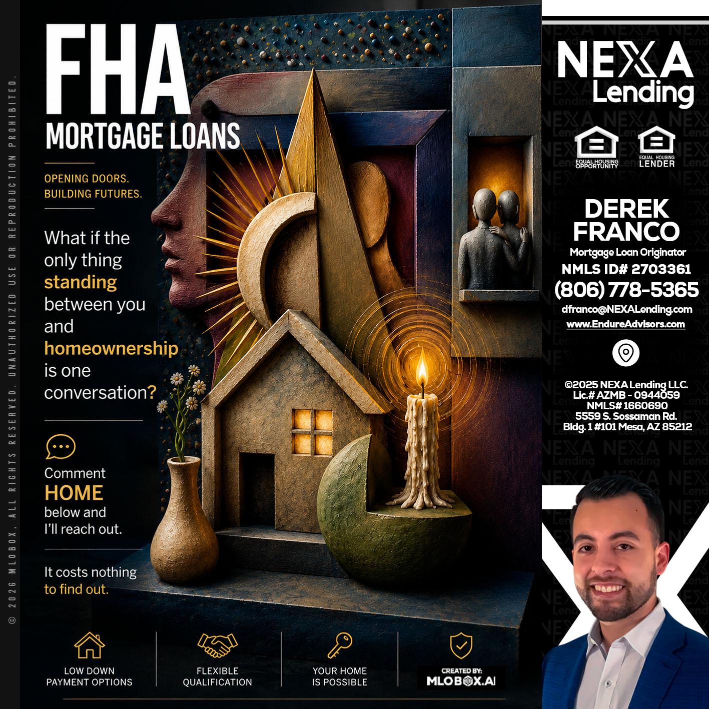 FHA - Derek Franco -Mortgage Loan Originator