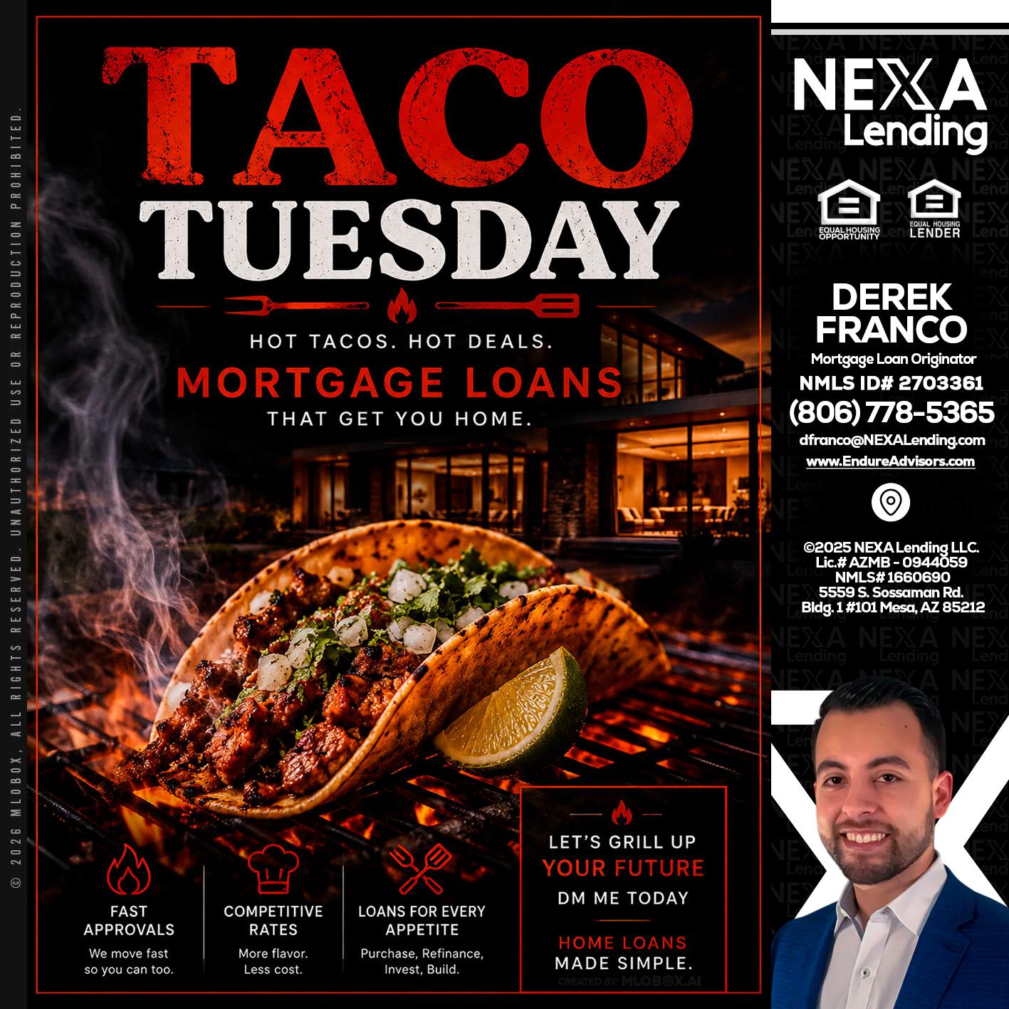 TACO TUESDAY - Derek Franco -Mortgage Loan Originator