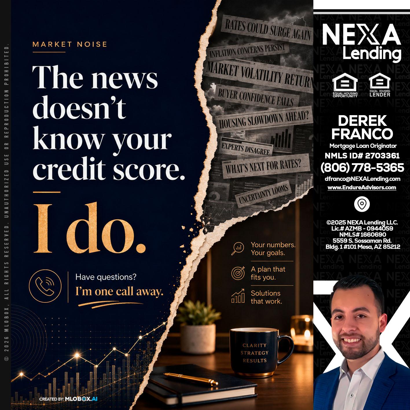 MARKET NOISE - Derek Franco -Mortgage Loan Originator