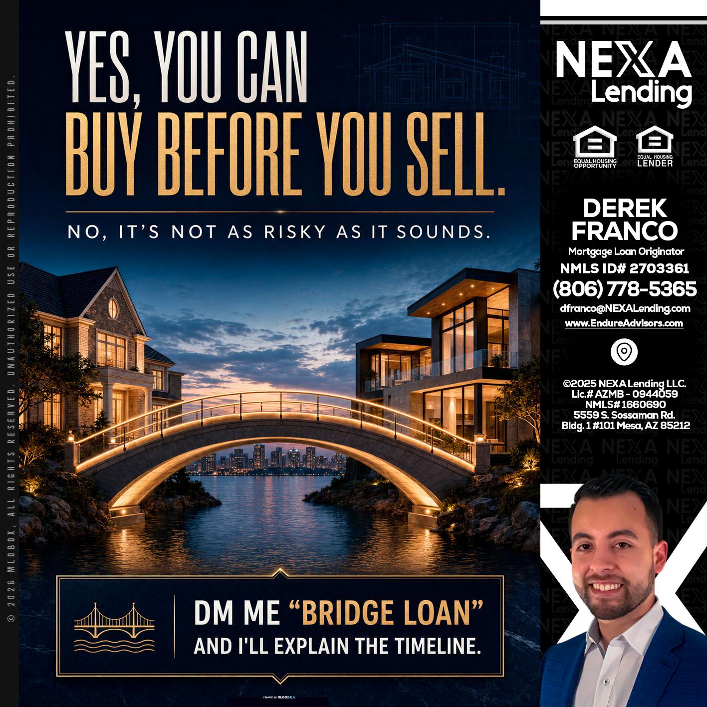 YES, YOU CAN - Derek Franco -Mortgage Loan Originator